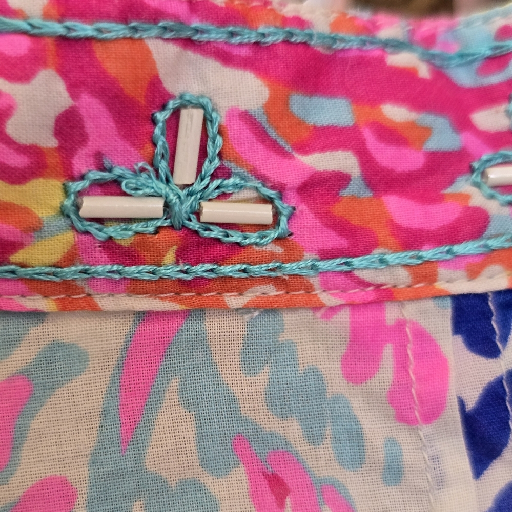 Lilly Pulitzer Sarasota Electric Feel Tunic Beaded Size M Style 55351 - Picture 6 of 8